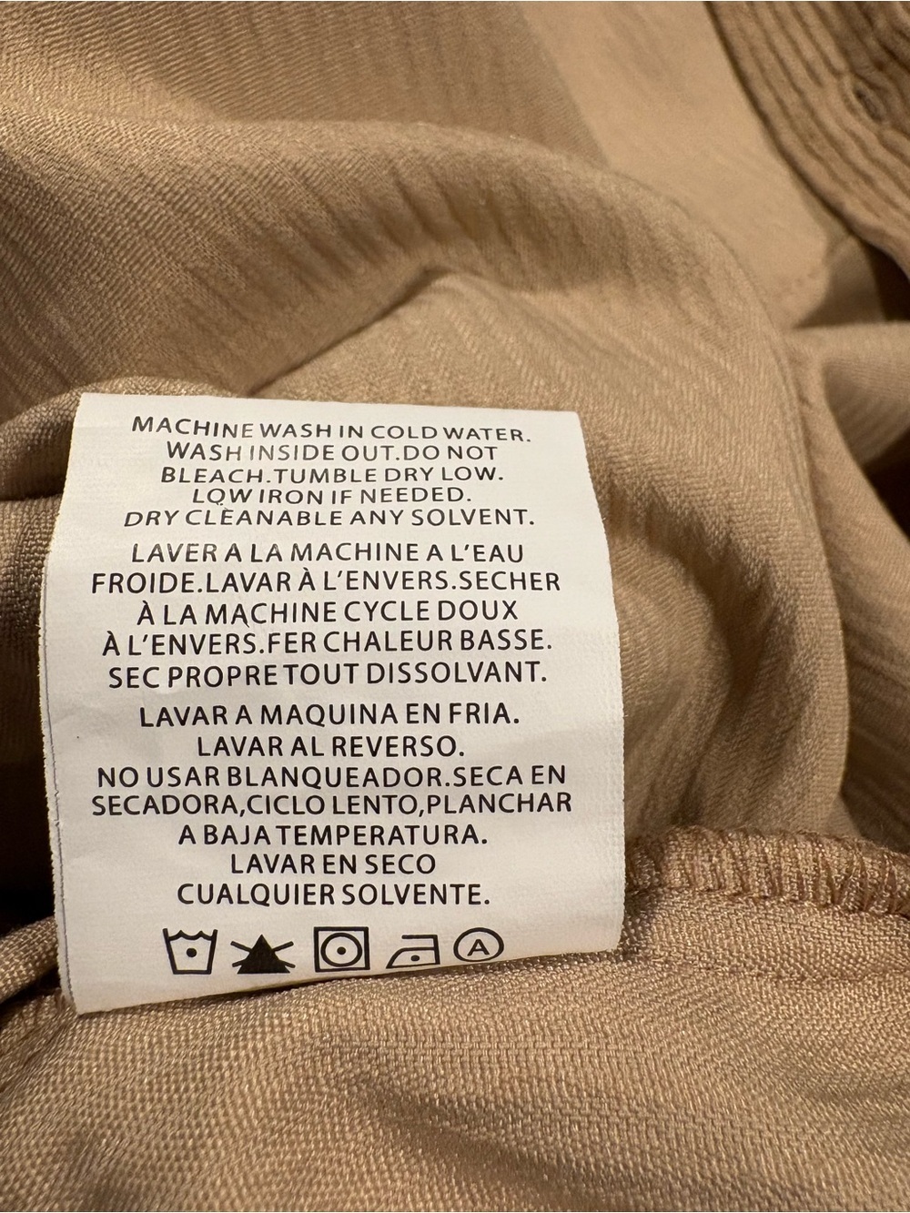 Men's Corduroy Button-Up Shirt in Tan - Picture 6 of 7